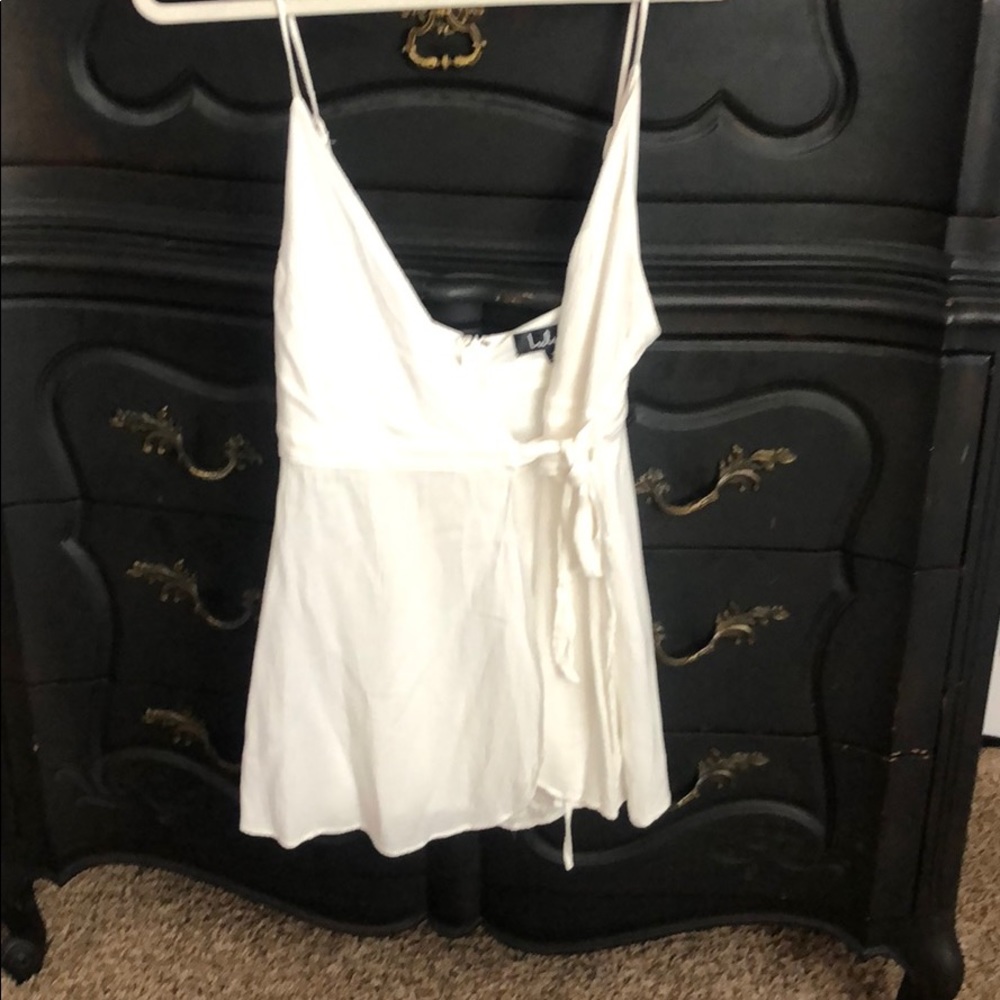 White wrap Lulus Romper